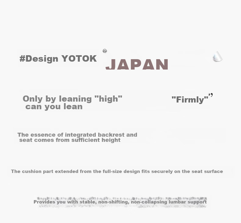 YOTOK Official Genuine Japanese Lumbar Support Office Cushion Backrest Seat Pad Integrated 9