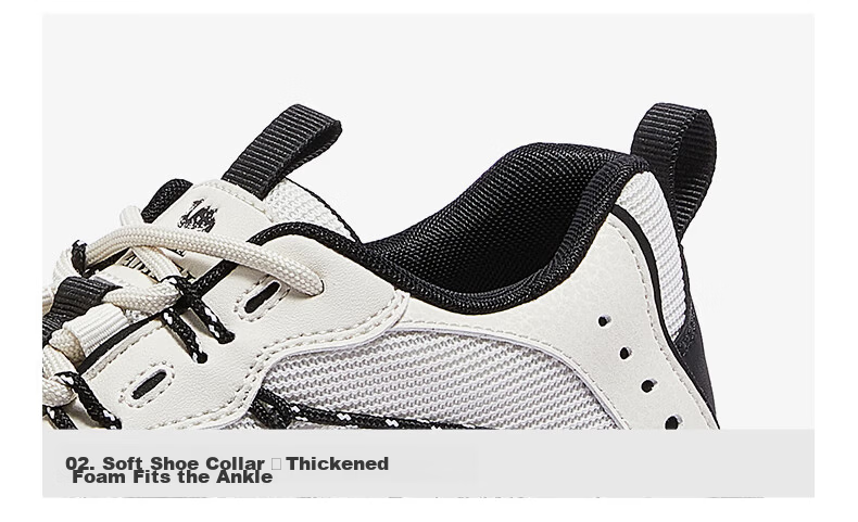 CAMEL Women's Cute Ugly Light Outdoor Casual Shoes Color-blocking Thick-soled Sneakers L26SXG3168 Off-white/Black Size 36 16