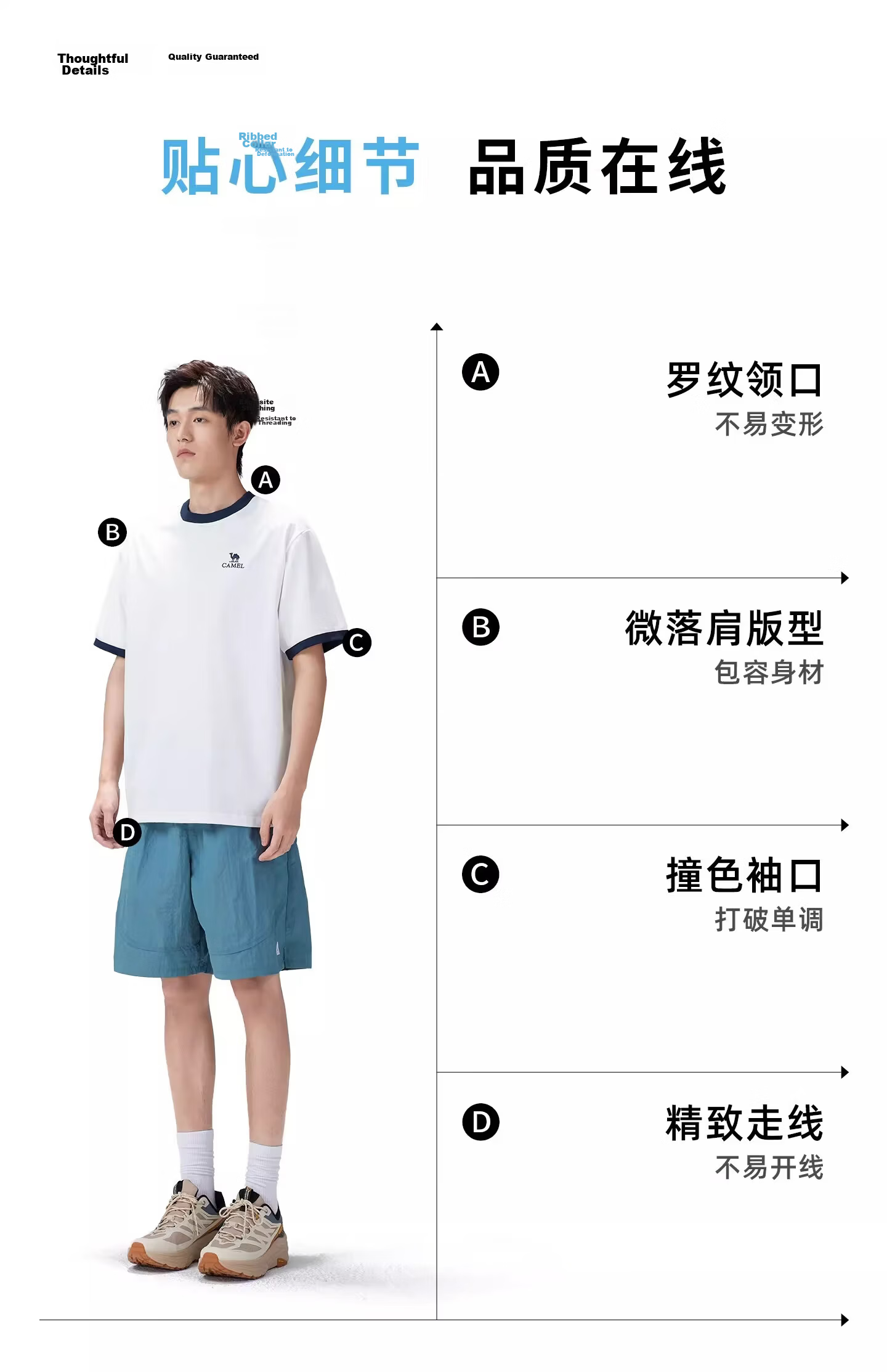 CAMEL Outdoor Quick-Dry Short Sleeve Unisex 2026 Spring Summer Breathable Sports Loose Fit Crew Neck Casual T-Shirt 9001 13