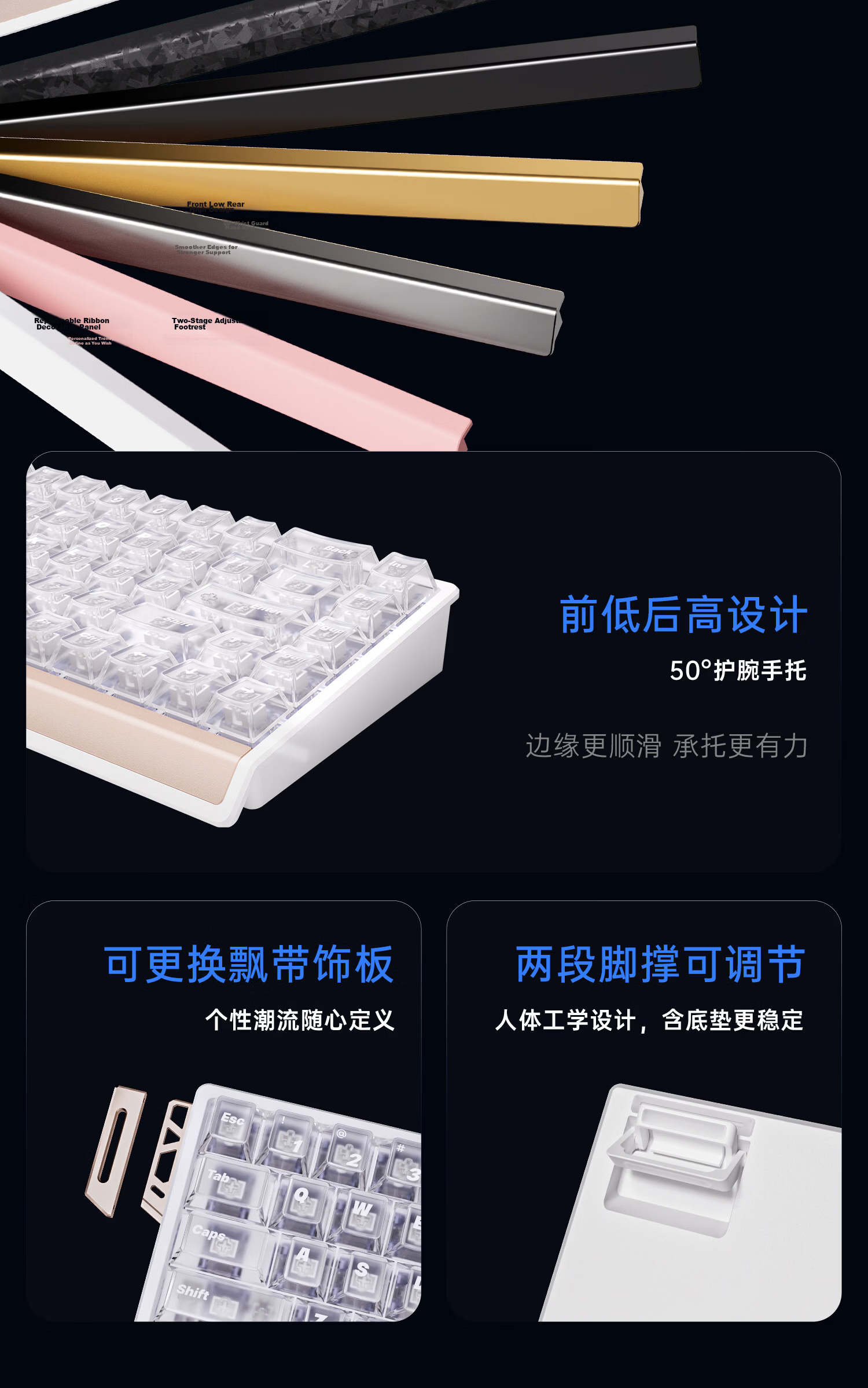 ATK68RX Magnetic Switch Keyboard Wired Single Mode Customized Esports Valorant Foggy Transparent Keycaps RT Mode 68-Key Gaming Office Mechanical Keyboard Pink - Mixed Yuan Switches 13