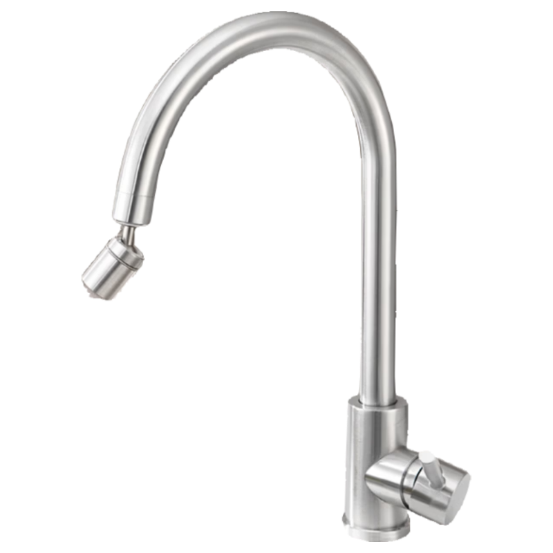 JD Jingzao Kitchen Faucet 304 Stainless Steel Universal Rotatable Dual Water Flow 360° Swivel Hot and Cold Dual Control Sink Faucet Head