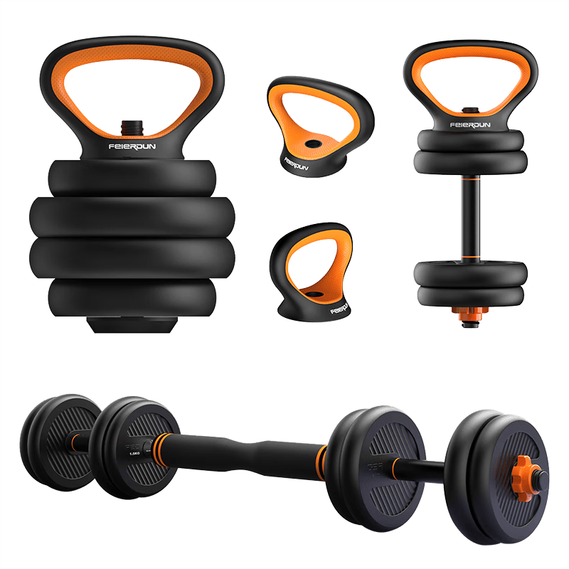 FEIERDUN Adjustable Dumbbell And Barbell Set for Men, Fitness Training Equipment Home Gym Combination Deluxe Package 20KG