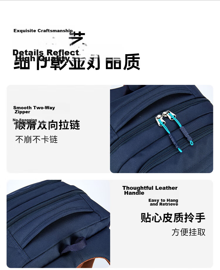 KALA·Y Large Capacity Lightweight Ergonomic Backpack for Middle and High School Students Unisex Stylish School Bag 13