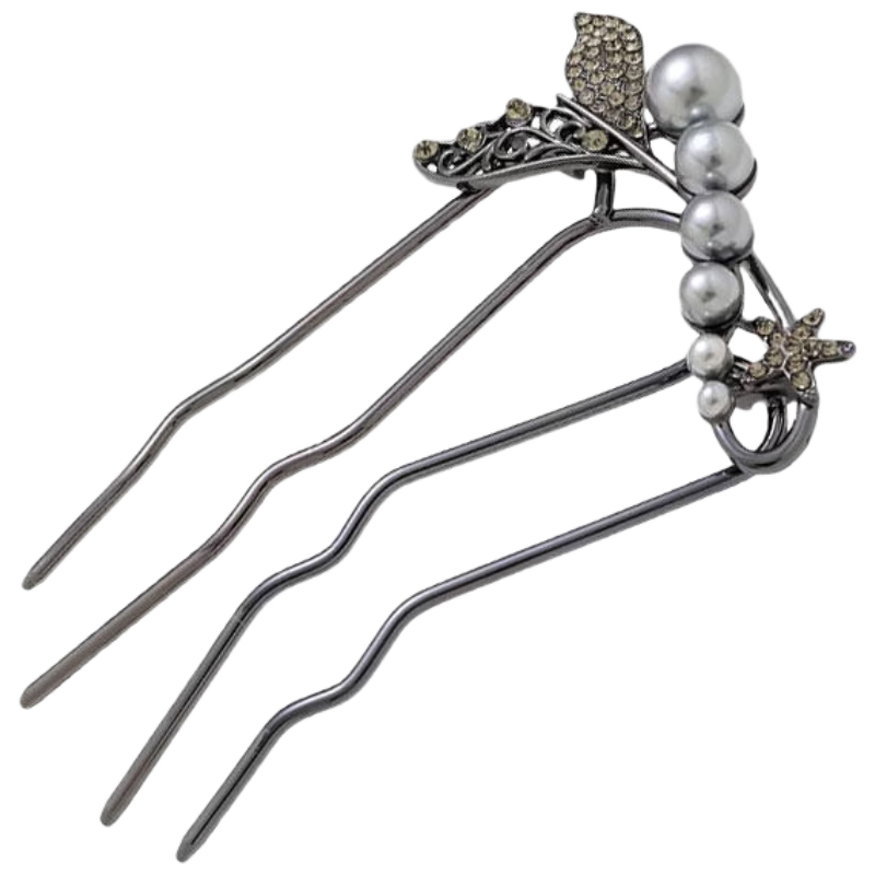 Xiangwan Hairpin Hair Clip U-Shaped Comb Mermaid Tail Hairpin Hairpin Women Daily Hair Styling New Year Gift