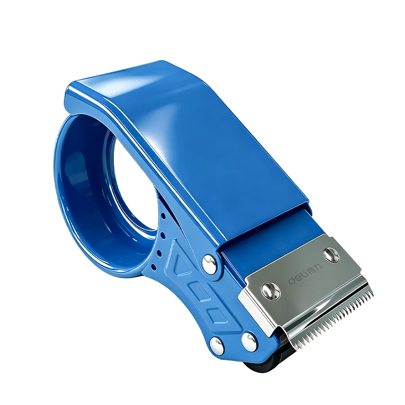 Deli All-Metal Tape Dispenser with Base for Tape Width up to 60mm, Model 824 Blue