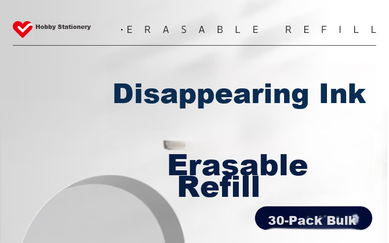 AIHAO 0.5mm Large Capacity Erasable Gel Pen Refills ST Tip Compatible with Zebra and Pilot Black 30pcs DZ2101 1