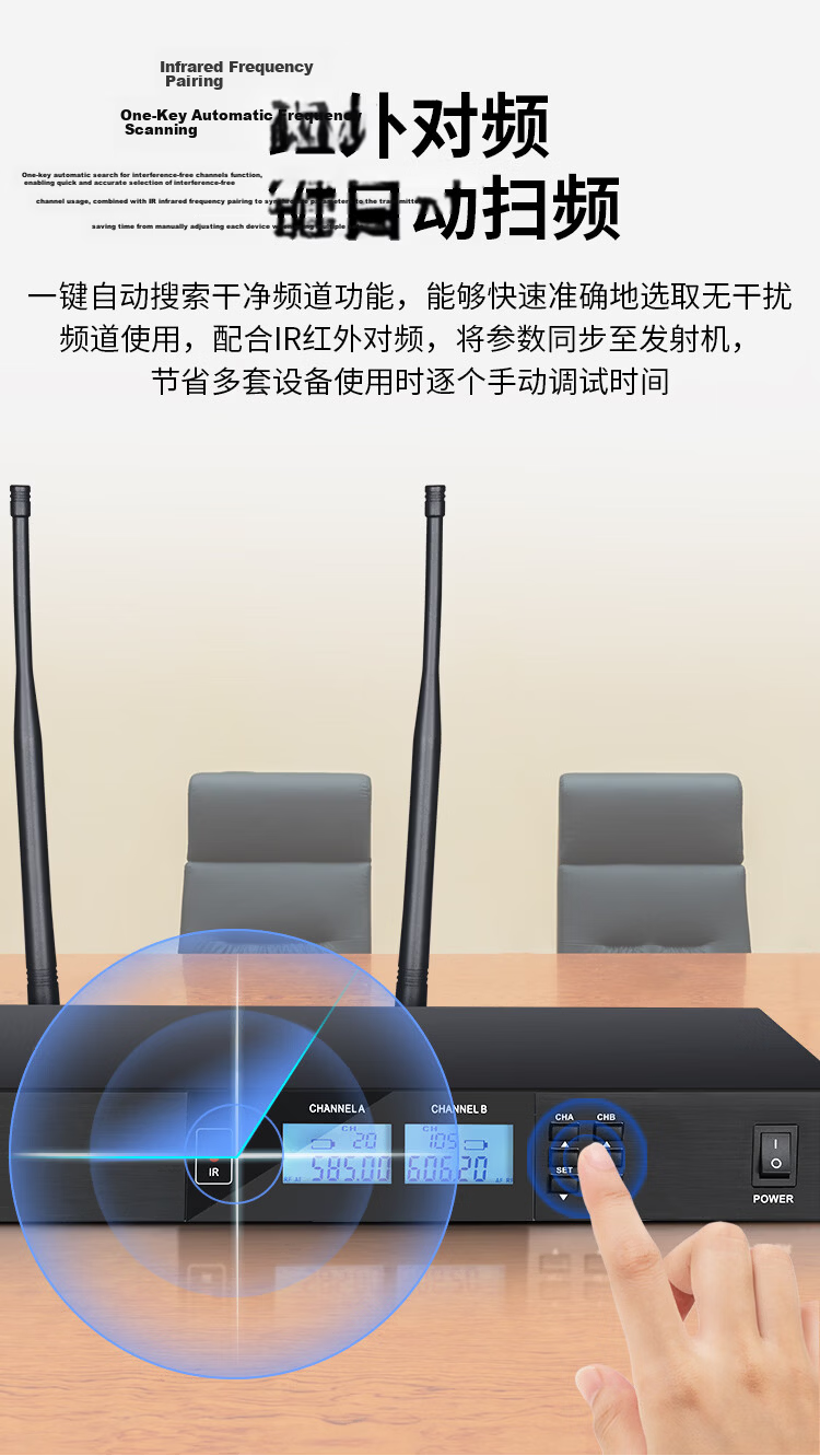 TAKSTAR UC-2R+UC-TH1 Wireless Set Dual Receiver Conference Host Speech Gooseneck Microphone 4