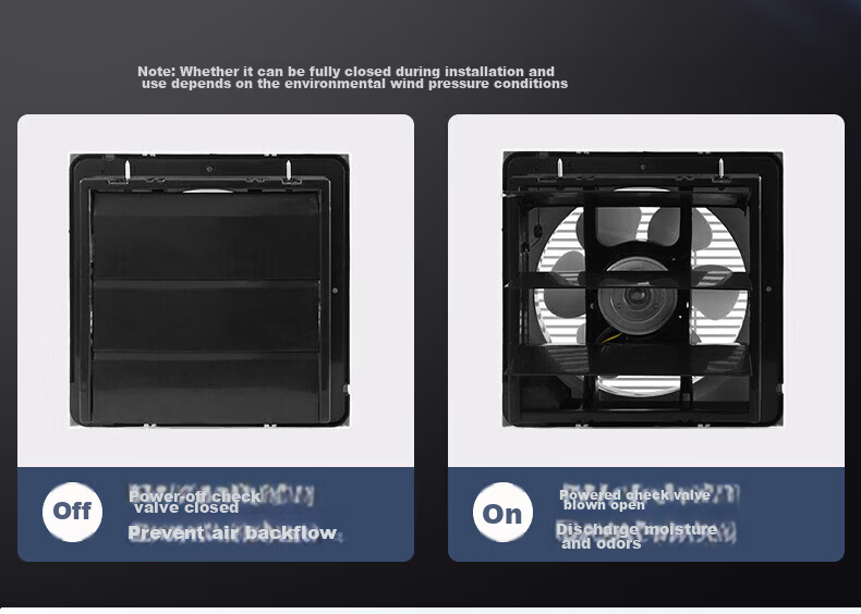 Nedfon Exhaust Fan Bathroom Ventilation Fan Household Louver Wall Window Ventilator Low Noise Kitchen Smoke Extractor All Plastic Model - 10 Inch APB25-5-BS 19