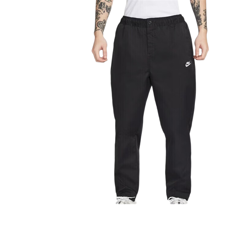 NIKE Men's Woven Pants Sports Casual Comfortable Simple Straight Pants HJ1998-011 Black Gray M