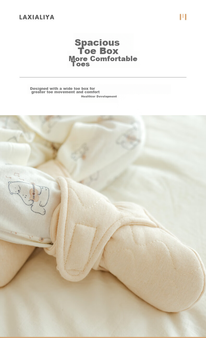 LAXIALIYA Baby Shoes Autumn Winter Infant Shoes Winter Fleece-Lined Shoes Socks Pre-Walking Shoes Newborn 0-6 Months Soft-Soled Cotton Shoes for Going Out 7