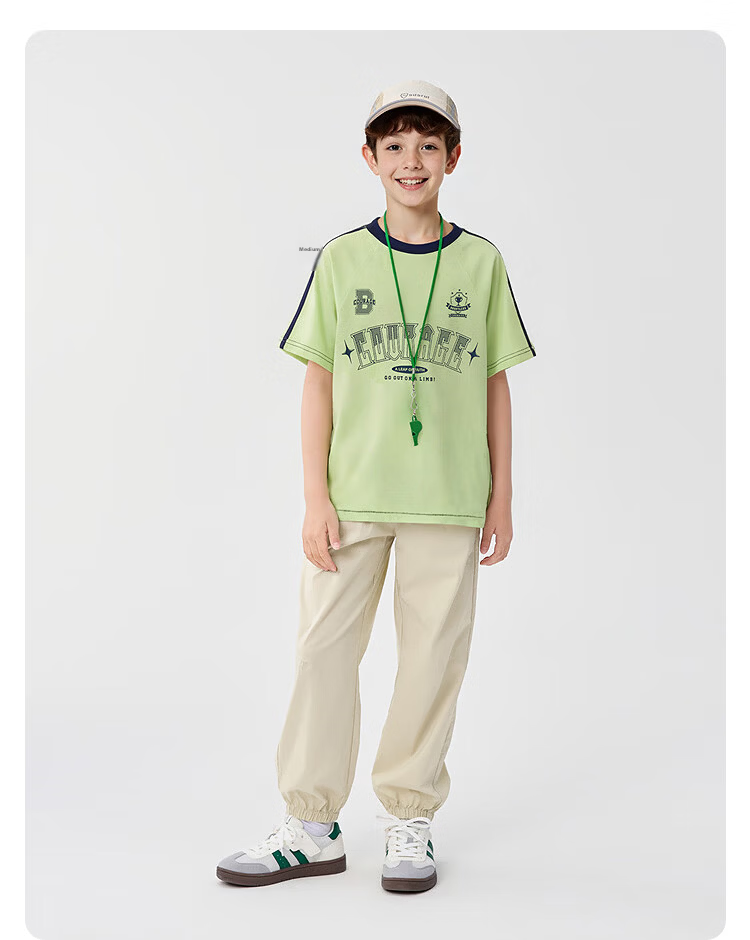 Balabala【balaOne】Kids Short Sleeve T-Shirt Boys Girls 2026 Summer Quick-Dry Cooling Tee 25