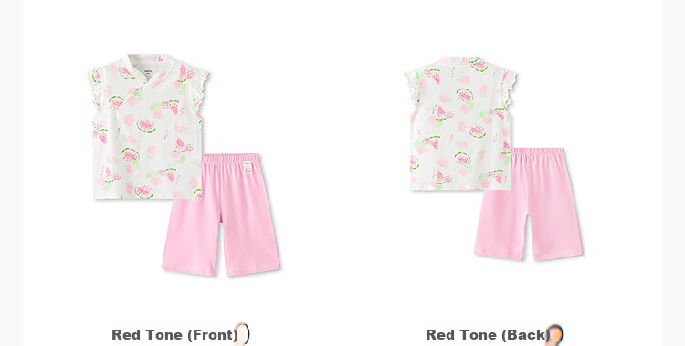 Balabala Baby Pajama Set Spring Summer Lightweight Children's Air Conditioning Clothes Girls' Homewear Toddler Traditional Chinese Style Print 14
