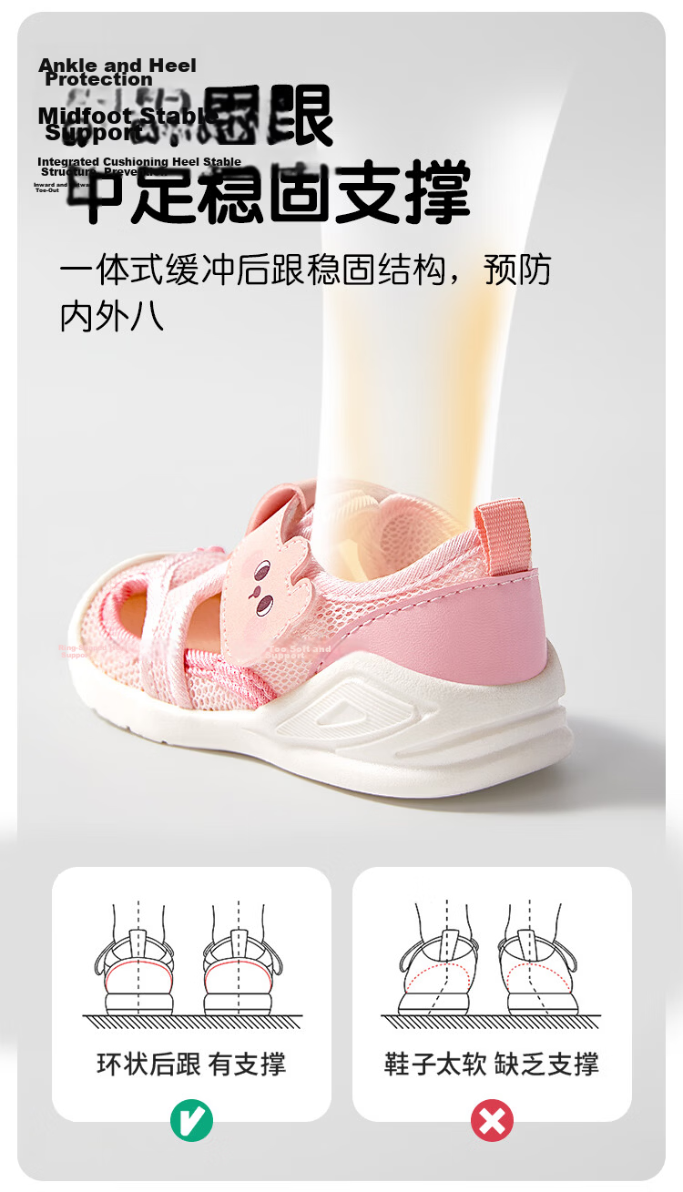 AIBEDILA Baby Toddler Walking Shoes Summer Mesh Hollow Breathable Shoes Mint Beige Size 19 Inner Length 14cm 7