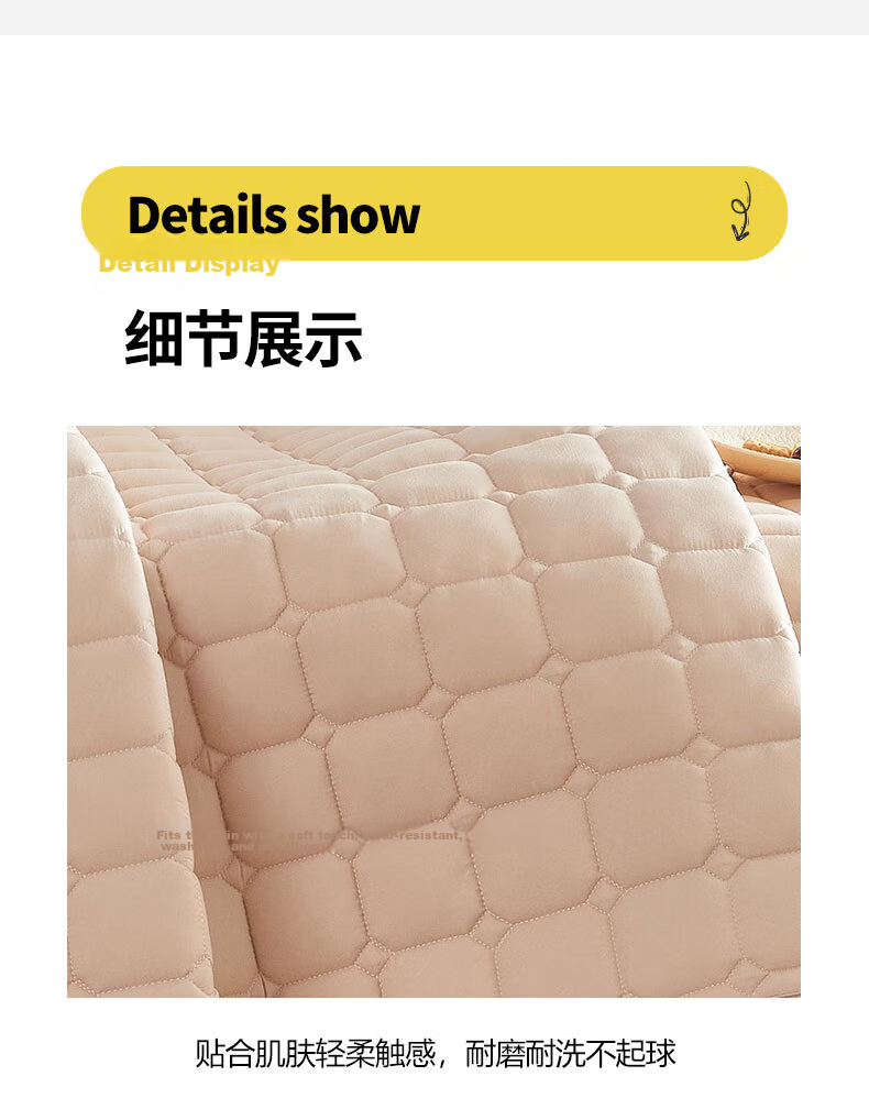 Hodo Class A Antibacterial Bed Pad, Foldable Thin Mattress Cover, Soft Pad Protector, Single Size 180*200cm, Coffee Color 12