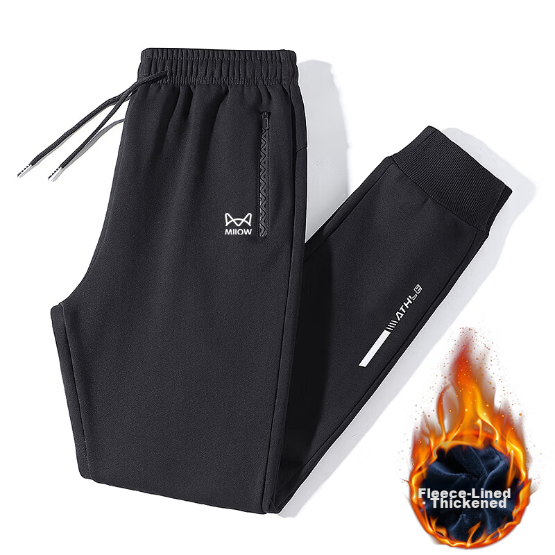 Miiow Casual Pants Spring Autumn Straight Leg Quick-Dry Solid Breathable Sports Pants Loose Fit Long Pants Black Straight Leg L 20