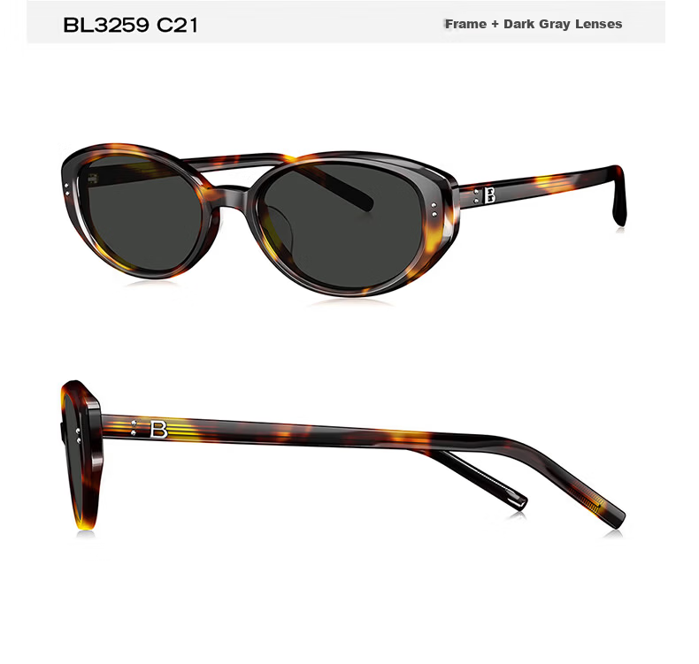 BOLON Bolon Eyewear 26 New Yang Zi Same Style Retro Fashion Small Frame Sun Glasses UV Protection Sunglasses Women BL3259C10 16