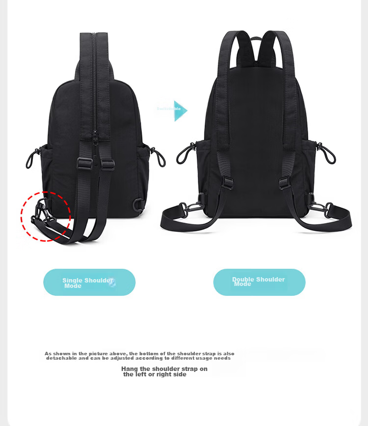 GOLF Lightweight Crossbody Bag Unisex Casual Sports Chest Bag Outdoor Cycling iPad Shoulder Bag Multifunctional Small Backpack 16