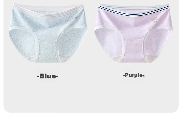 Hodo Red Bean Girls' Cotton Natural Colored Cotton Teen Triangle Underwear 13