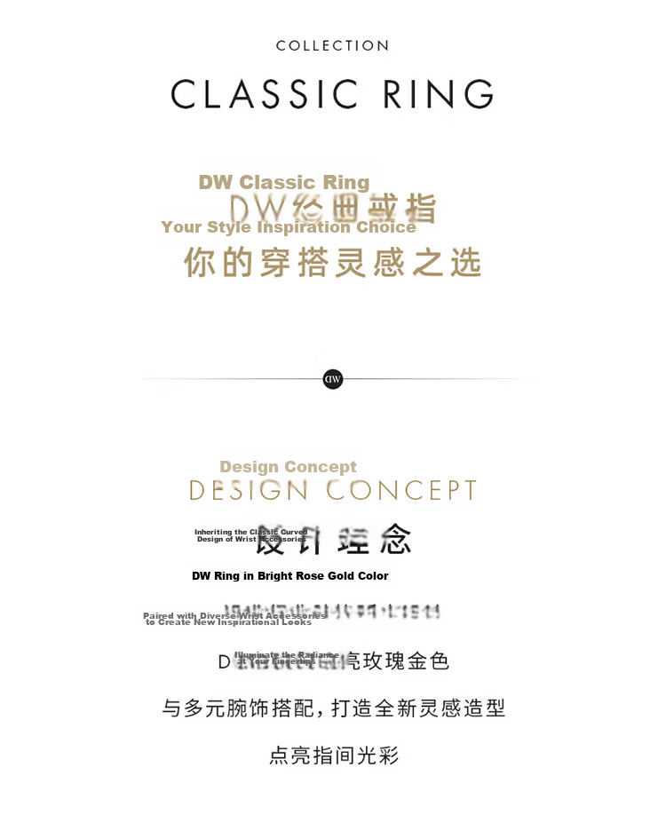 Daniel Wellington [Qixi Valentine's Day Gift] DW Couple Rings Classic Moonlight Silver Rings Couple Rings 029+030 2