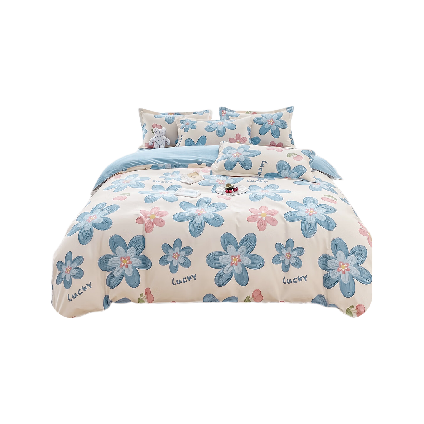 Grace Duvet Cover, 7A Antibacterial Brushed Printed Duvet Cover, Double Size for Home Use, All Seasons, Abundant Years, 200*230cm