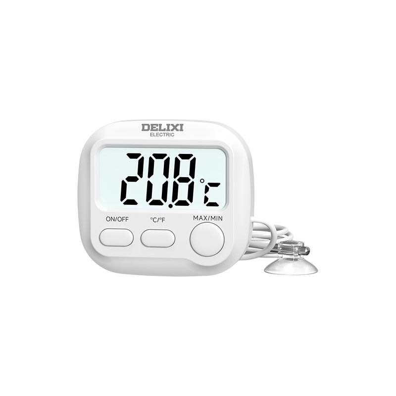 DELIXI ELECTRIC Aquarium Thermometer, Electronic Digital Display, High-Precision Submersible Probe for Tank, Waterproof Water Temperature Meter for Fish Tanks