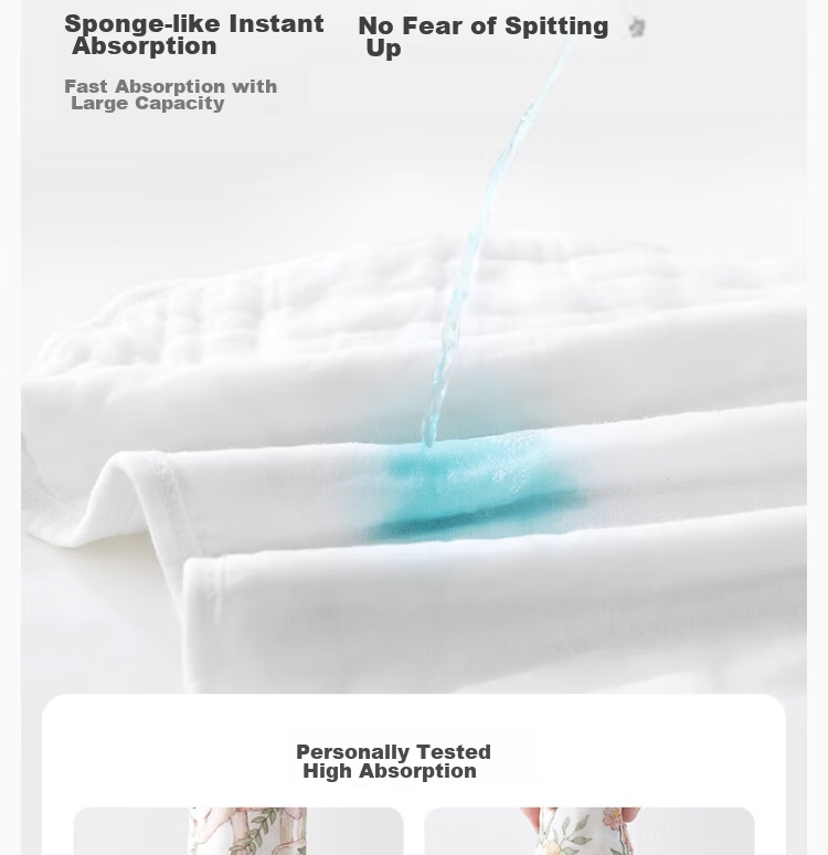 BUBBLE TREE 0-3 Months Baby Pillow Flat Pillow 12-Layer Pure Cotton Gauze Newborn Sweat-Absorbing Breathable Pillow 7