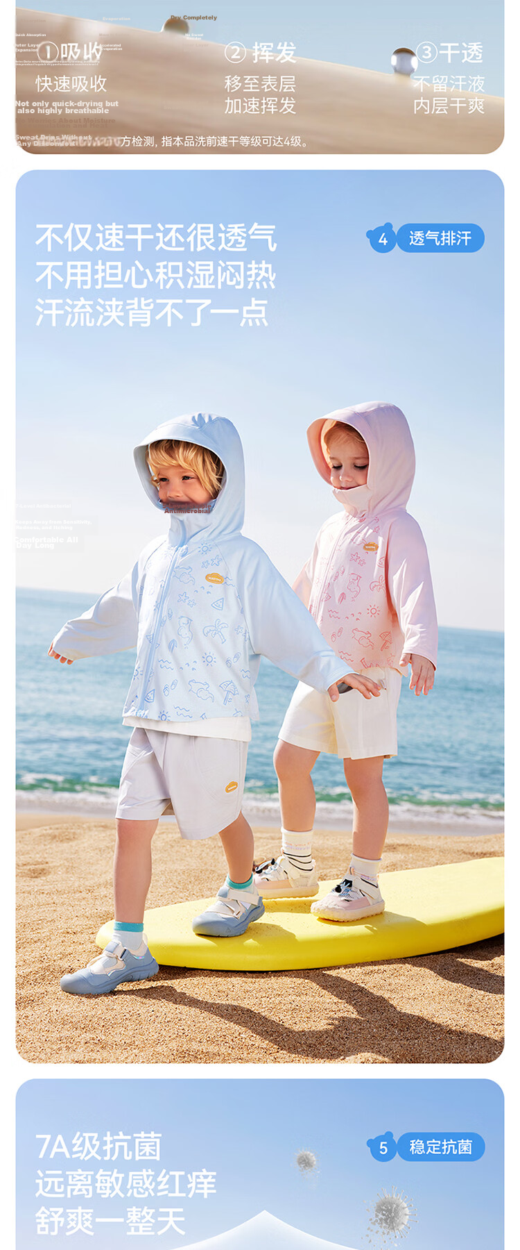 Beitais Kids Sun Protection Jacket Boys and Girls Summer Ice Silk Cooling Breathable Thin Sunblock Coat Cape 7