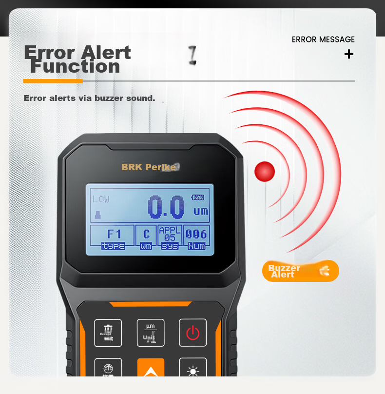Poreek BCT-210C Coating Thickness Gauge for Galvanized, Chrome, Copper, Enamel, and Carburized Layers 10