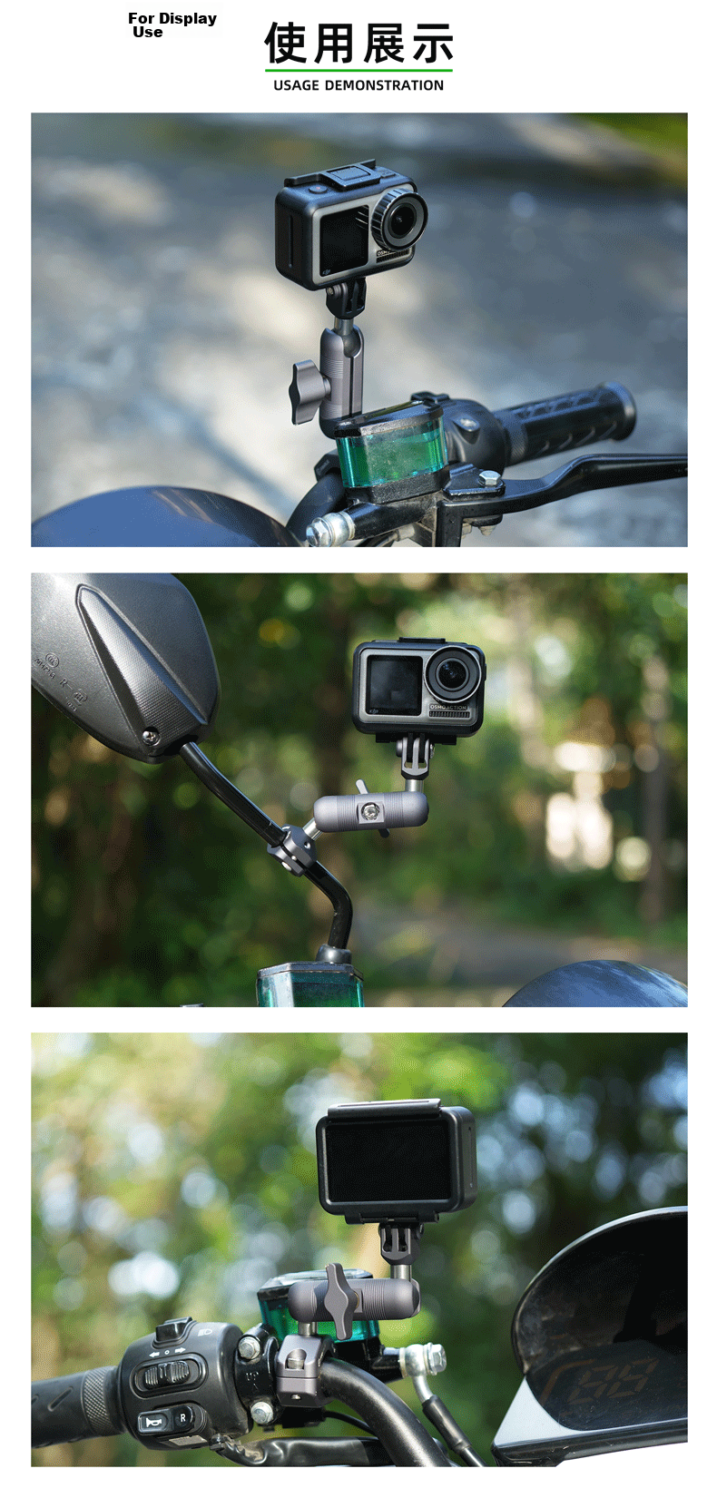 FANAUE 17mm Ball Head Linkage 15cm Car Phone Holder Extension Accessory Motorcycle Camera Arm Clamp Anti-Theft DA-150SF 8