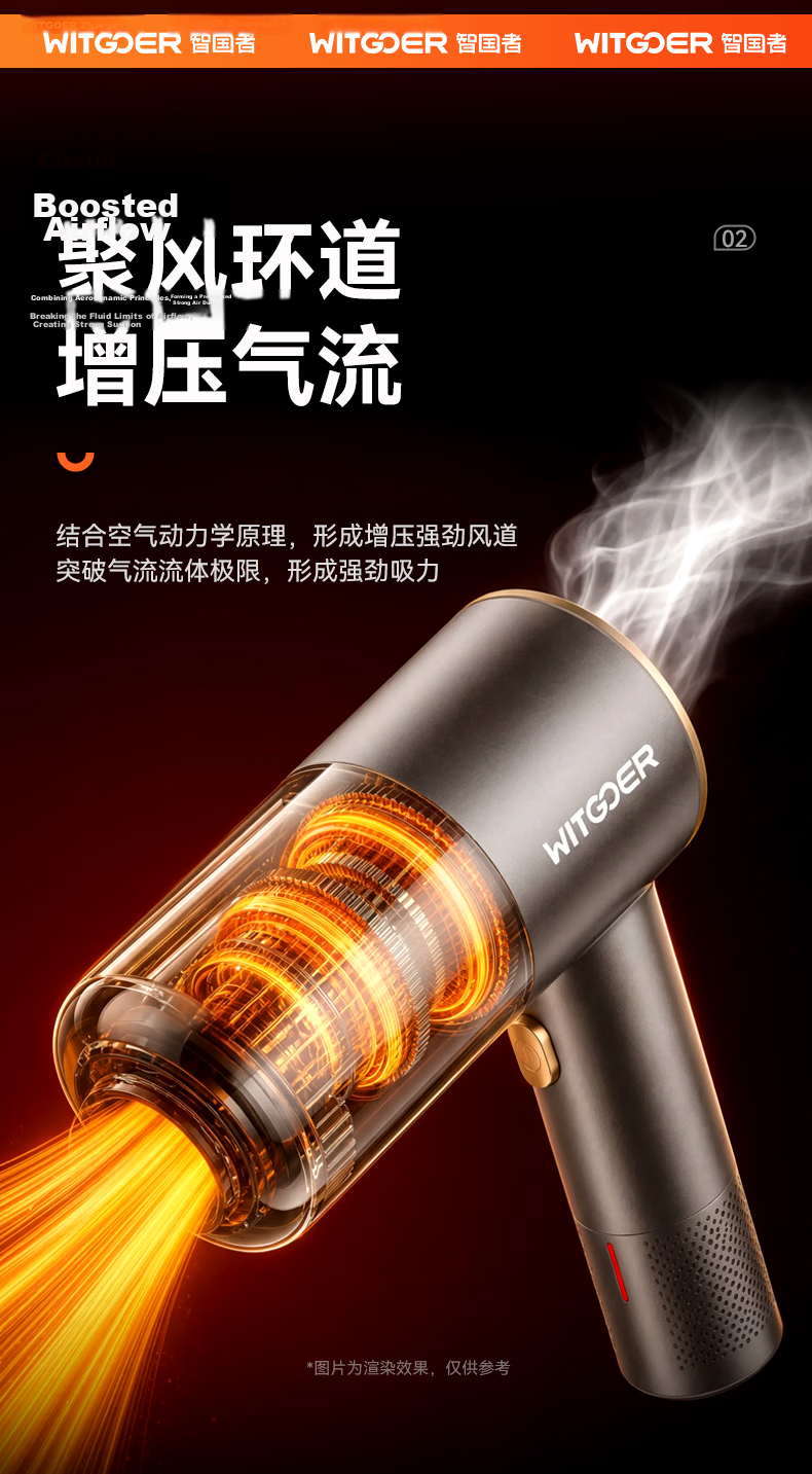 Zhiguozhe Handheld Car Vacuum Cleaner Portable Wireless High-Power Brushless Small Desktop Home Dual-Use Pet Hair Remover 11