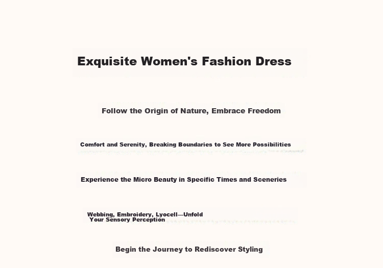 Demana [Breathable Lyocell] Summer Strap Round Neck Embroidered Puff Sleeve Straight Mid-Length Women's Dress 2