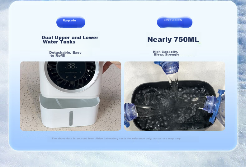 Edon Mini Desktop Mist Kitchen Ice Mist Fan Semiconductor Cooling Small Air Conditioner Long Battery Life Quiet Fan Cooling Machine Home Office B880 14