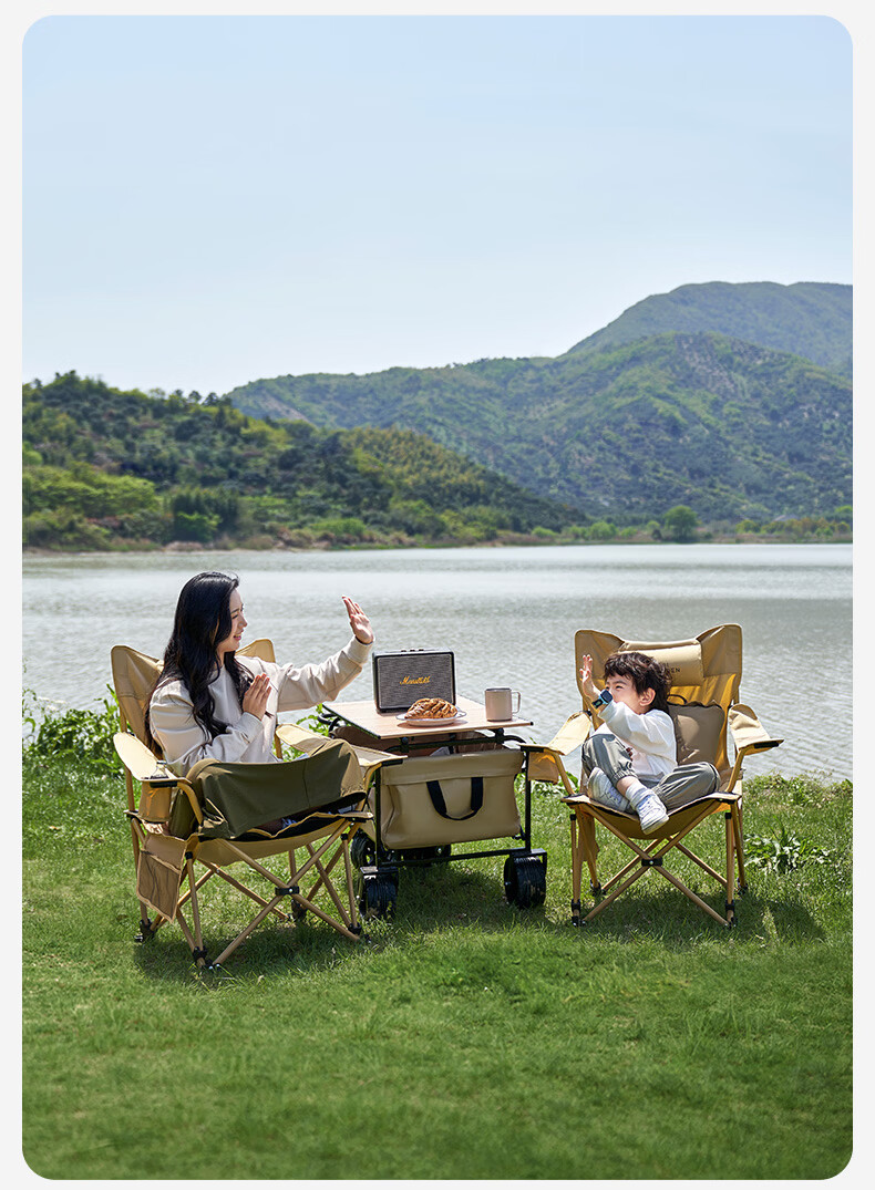 MOBIGARDEN Leisure Lounge Chair, Outdoor Camping Nap Companion Folding Bed with Headrest, Foldable Chair with Three Adjustable Positions for Sitting And Lying 22