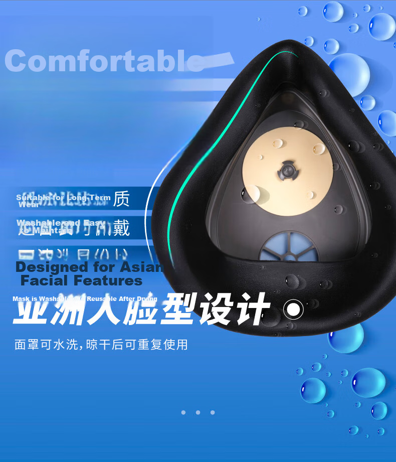 3M 3200 Gas Mask Respirator for Dust, Organic Gases, Chemical Spraying, Pesticide Application, Renovation Dust, And Other Fire Protection Masks 2