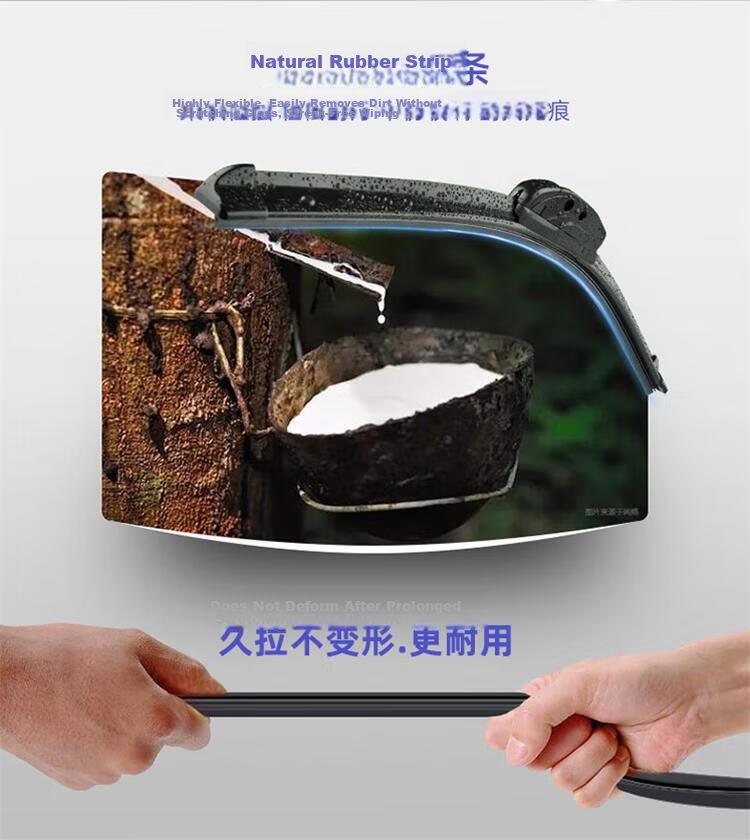 Aojiang Toyota Wildlander Frameless Wiper Blade, Silent And Wear-Resistant Natural Rubber 4
