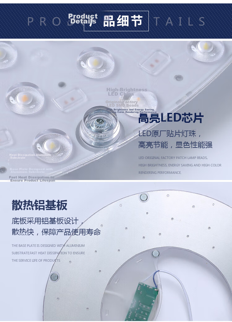 ROLin LED Living Room Light Module Dimmable Color Changing Replacement Chip with Remote 48W UFO Model 17