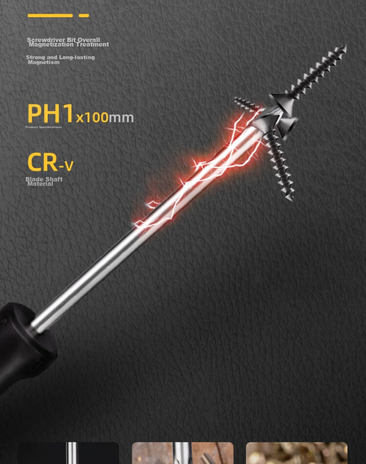 Deli Tool Plastic Handle Phillips Screwdriver PH1x100mm DL625100 (New and Old Versions Shipped Randomly) 5