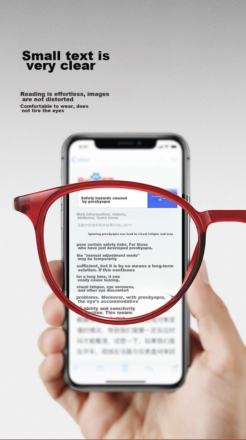 Volkswagen Genuine German Reading Glasses for Women Anti-Blue Light Ultra-Light Eyewear Mother's Day Gift for Mom 652-350 7
