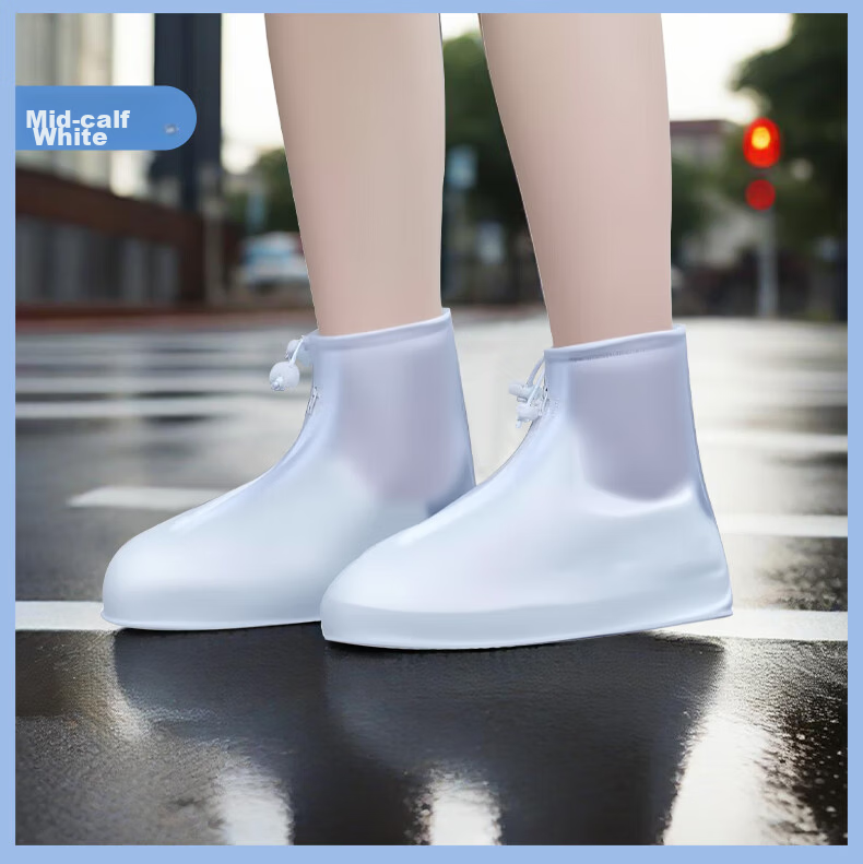 SooGree Waterproof Shoe Covers Wear-Resistant Dirt-Resistant Non-Slip Thickened Rain Shoe Covers Outdoor Splash-Proof Rain Boot Covers 13