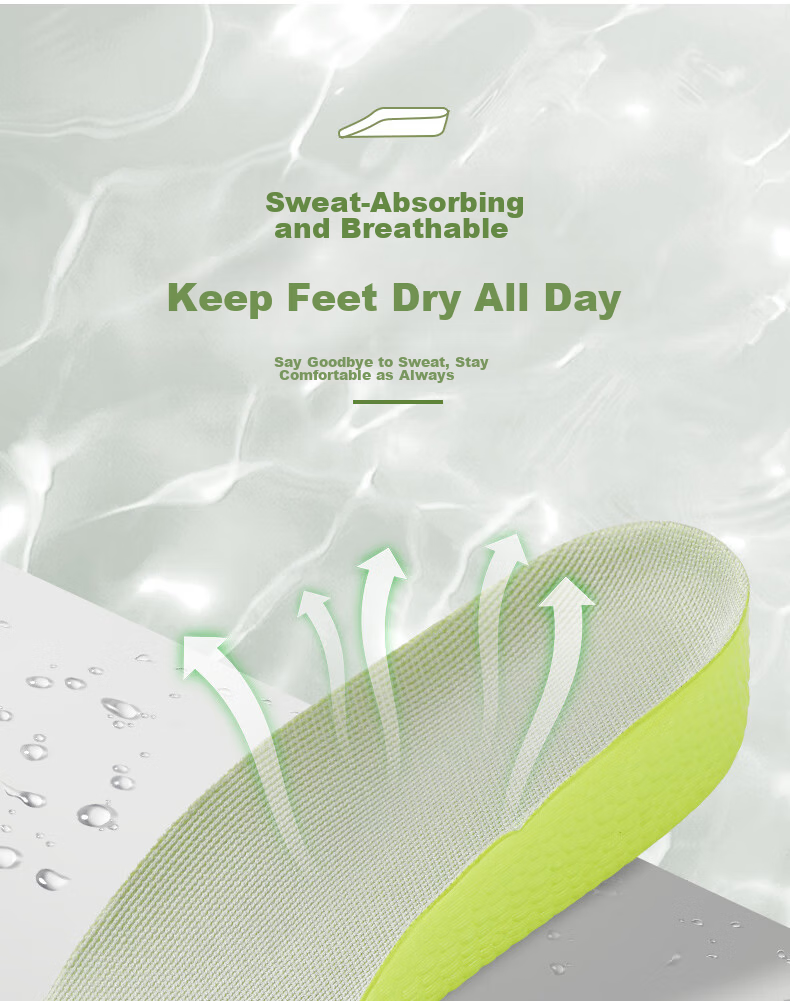 FOOTOPPO Cloud-Like Height-Increasing Insoles for Men, Summer Shock-Absorbing Breathable Inner Height-Increasing Pads for Men's Military Training, Long-Standing Leather Shoes And Sneakers Insoles 11