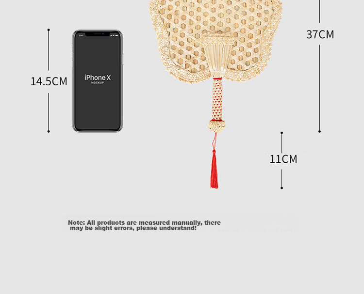 Extreme Space Handmade Woven Vintage Large Palm Fan Summer Fan Men's Banana Leaf Round Fan Women's Straw Woven Chinese Style Fan 5