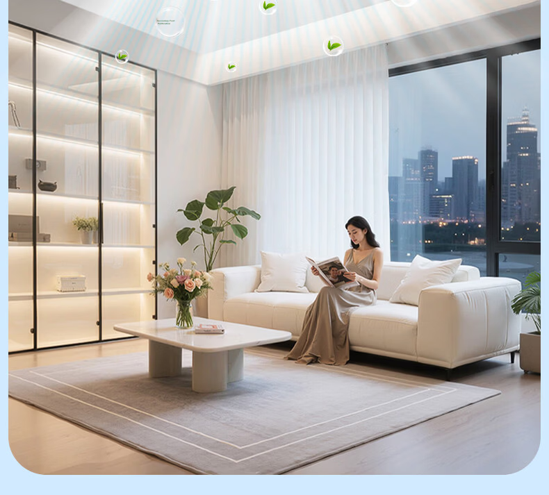 Great Wall LED Bladeless Ceiling Fan Light Modern Minimalist Living Room Bedroom Ceiling Fan Lamp Zhongshan Lighting 9
