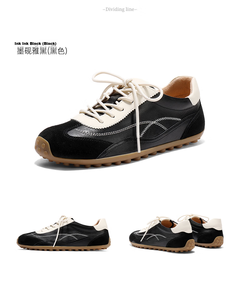 Senda Cai Wenjing Same Style Milk Leather Training Shoes Women 2026 Spring New Lambskin Casual Sneakers 4XV23 Beige Size 36 23