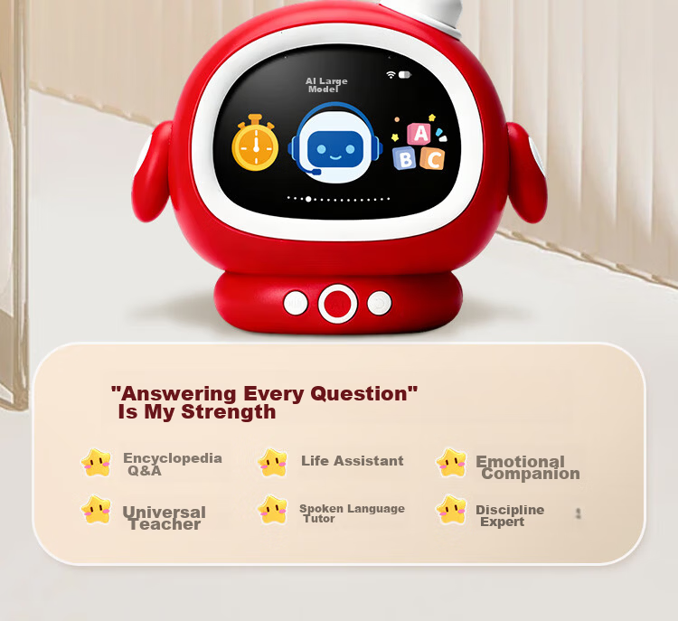 Perfect Score Elementary School Top Student AI Smart Alarm Clock Pro Edition Learning Machine Companion Robot Storytelling Device Birthday Gift for Boys and Girls 8