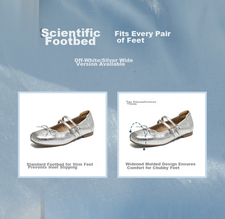 BASTO [Film Diary] 26 Autumn Mall Ballet Mary Jane Shoes Women Flat Silver Single Shoes 13