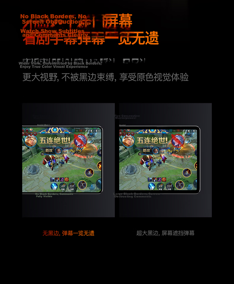 Kustar Tempered Glass Screen Protector for RedMagic Gaming Tablet 5Pro/3Pro 9.06-inch Electroplated Anti-Fingerprint High Transparency Explosion-Proof Film 12