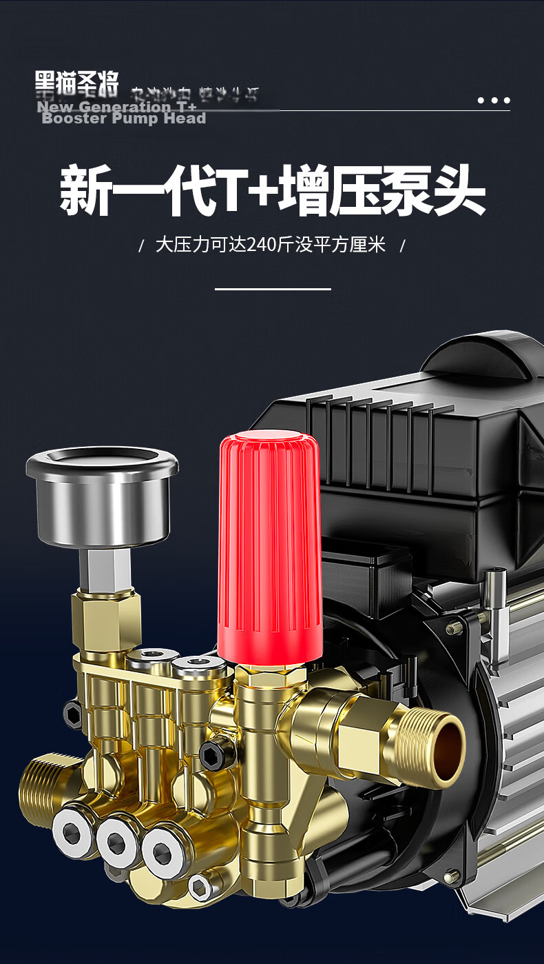 Black Cat Saint High-Pressure Car Washer 220V High-Power Water Gun for Home and Garden Cleaning 15
