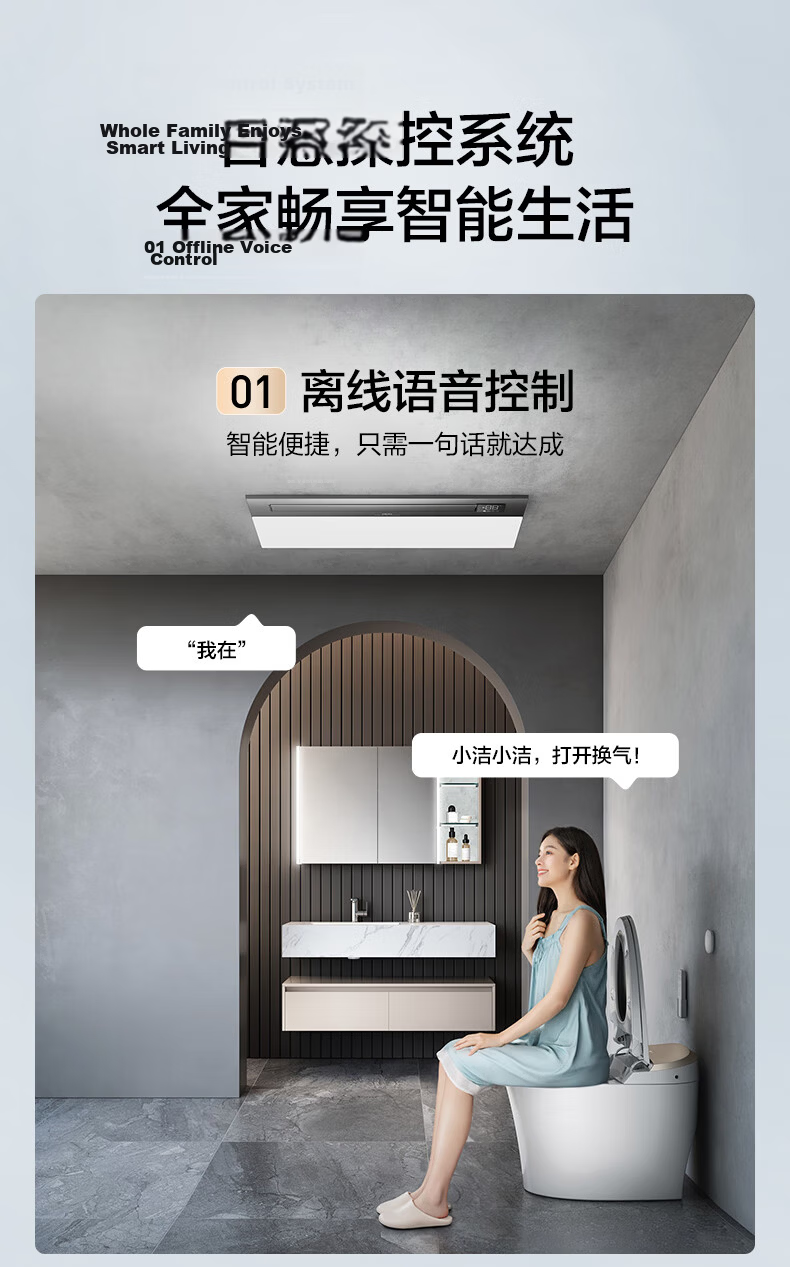 HEGII HLY Series Thermostatic Variable Frequency Heating Boundaryless Lighting Plasma Purification HLY501 Bathroom Heater 14