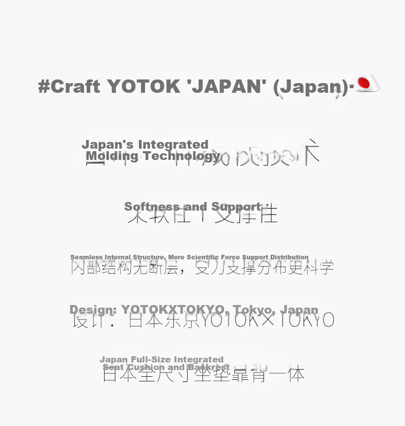 YOTOK Official Genuine Japanese Lumbar Support Office Cushion Backrest Seat Pad Integrated 11