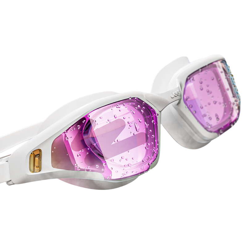 JEEP Swimming Goggles, Waterproof And Anti-Fog, High-Definition, for Women with Myopia, Men's Professional Diving Mask, Charm Purple, 300°